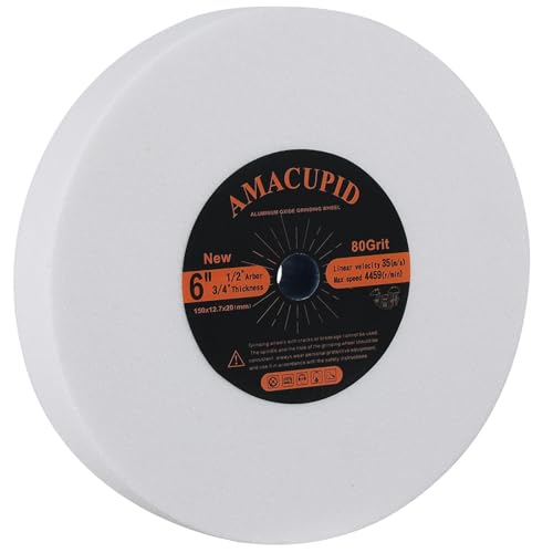 6 Inch White Aluminum Oxide Grinding Wheel (80 Grit)