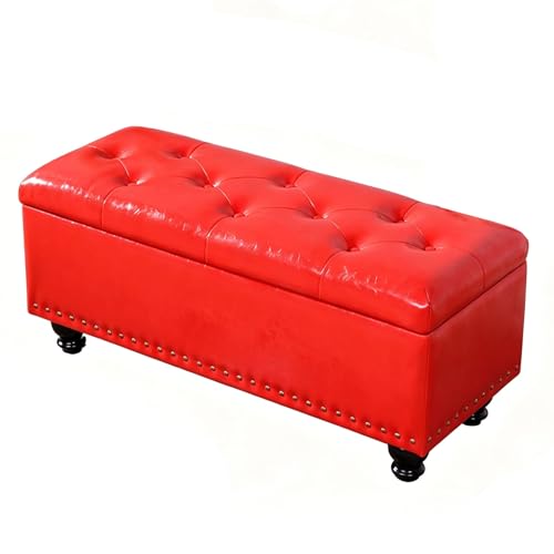 RTYHN Puff Almacenaje Plegable,Tapa Abatible,Taburete con Espacio de Almacenamiento,Soporta hasta 300 kg,Banco de Organizador y Asiento,para Cama, Dormitorio, salón, Comedor o Recibidor