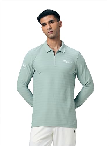 Image of TECHNOSPORT Men's Slim Fit Full Sleeve Polo T-Shirt with Collar, MATPIQ Quick Dry Moisture Wicking Polo Tee for Gym Sports Golf and Casual Wear