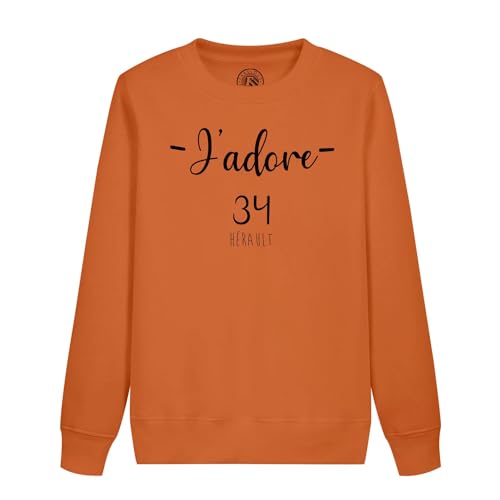 Sweatshirt enfant J'adore 34 Herault Montpellier vêtement Occitanie