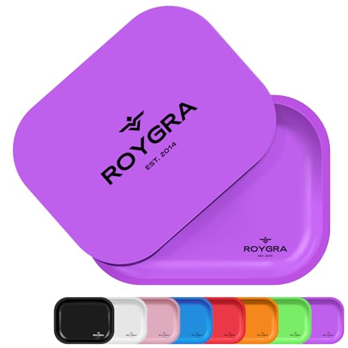 Image of roygra Rolling Tray with Magnetic Lid, Tabletop Display Storage Decor Tray