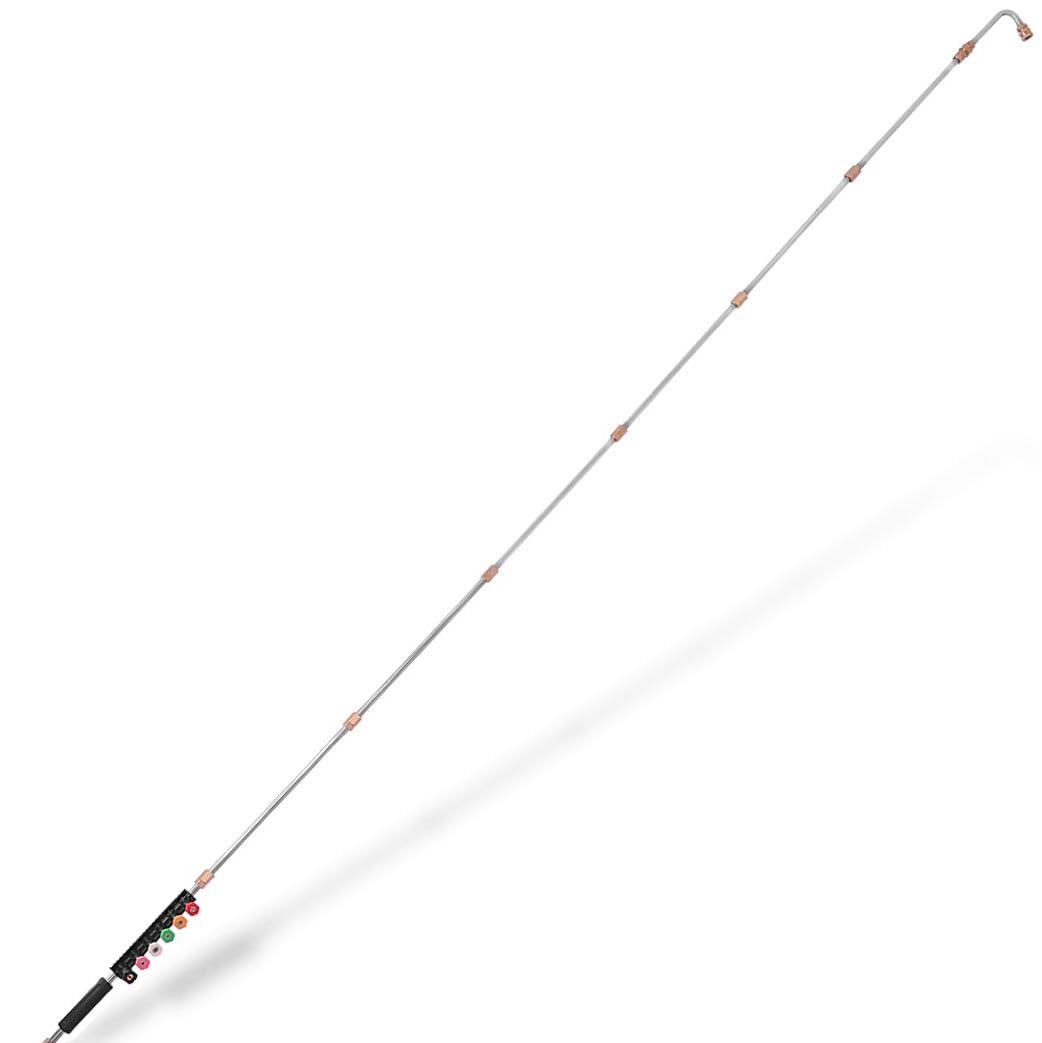 TC Technic - Lancia telescopica compatibile con idropulitrice Black+Decker - 280 cm modulare - Set con lance ad angolo, attacco rapido, attacco a baionetta - 160 bar - Accessori per tetto e facciata