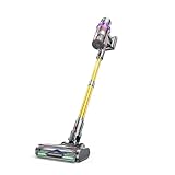 coovy 580W/55000Pa Aspirapolvere senza Fili SU7, Scopa Elettrica senza Filo Potente 75 Min Autonomia con LED Touchscreen Anti Groviglio per Tappeti Pavimento Peli Animali