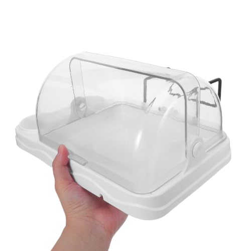 Bandeja de plástico reutilizable para frutas con compartimentos múltiples y tapa protectora 5