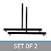 SSWBasics Black Wire Grid Display Legs - Set of 2 (for Use with Any 2’W Grid Or Slat Grid Panels) - Overall Size: 24” H x 24” L - Grid Panels Sold Separately - Use to Create Art Display Panels