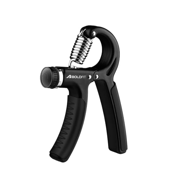 Boldfit Hand Gripper for Men & Women Hand Grip Strengthener for Forearm, Wrist & Finger Workout Fitness Equipment for Home & Gym Training - Black 40Kg