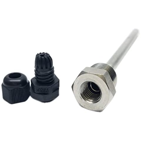 RERTOARY 2 Stück 1/2 Zoll - tauchhülse 1/2 Edelstahl Eintauchen von 30mm 50mm 100mm 150mm 200mm 250mm 300mm- Immersion Well thermowell thermopocket für Thermoelement-200MM Cover