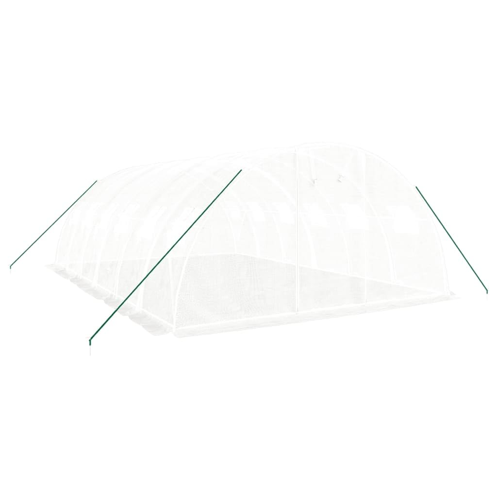 vidaXL Invernadero con Estructura de Acero Blanco 24 m² 6x4x2 m