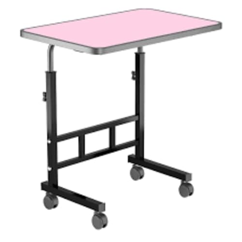 Image of Multi-Purpose Laptop Table, Study Table| Bed Table| Adjustable Height, Portable for Office, Work Form Home | DIY Table, Easy to Assemble, Engineered (DH-Pink)