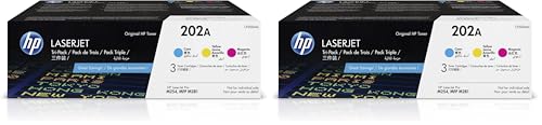 Image of HP 202A Cyan,Magenta,Yellow Toner Cartridges Printers | Works with Color LaserJet Pro M254,Color LaserJet Pro MFP M281 Series | CF500AM,(Pack of 6)