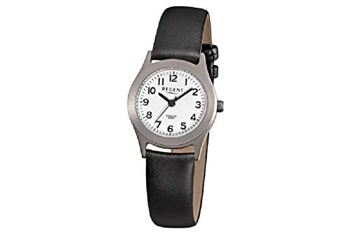 REGENT Damenuhr Titan mit Lederband F-871