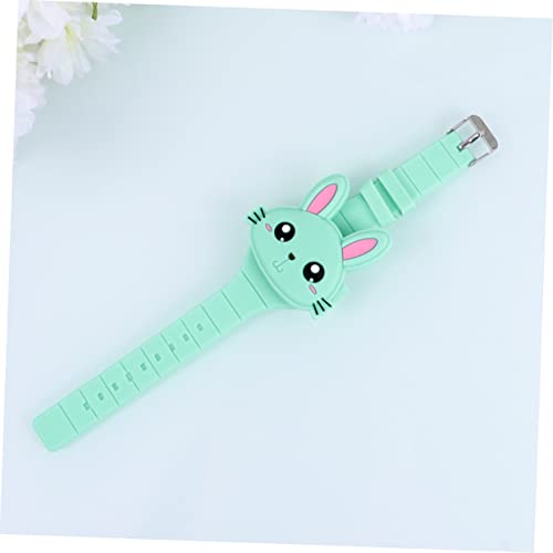 Silicone Led Cartoon Rabbit Watch for Boys and Girls Green Clamshell Electronic Wristwatch Birthday Party Favor for Toddlers and Boy Girl and Comfortable Design2