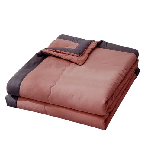 MOUMOUTEN Cooling Comforter - 55x78in Cooling Quilt, Summer Blanket, Soft Cotton Blanket, Versatile Cooling Quilt - Hot Sleeper Night Sweats for Individuals, Couples, and Kids