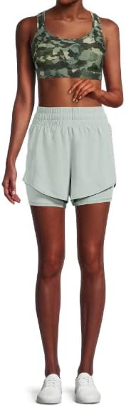 Avia Activewear Women's Running Shorts with Bike Liner (as1, Alpha, xx_l, Regular, Regular, River Green) - Image 3