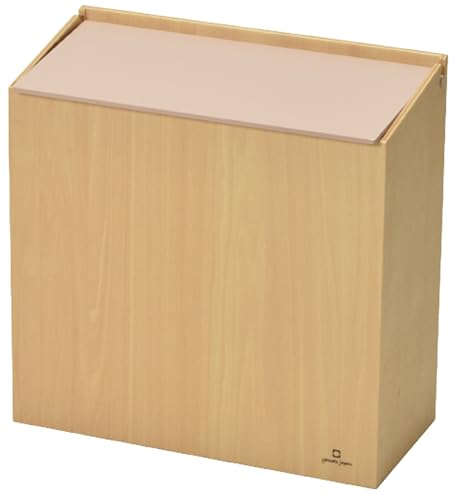 職人が仕上げた木製ゴミ箱「SLIM DUST」コーラルピンク/おしゃれ インテリア ナチュラル ゴミ箱 木製 日本製 8L 袋が見えない シンプル ヤマト工芸