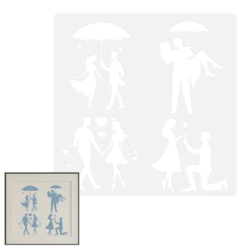 Plantillas para - Molde Para Dibujar Parejas | Plantillas Artisticas - Para Muebles De Madera Pared Suelo Azulejo Ventana Lienzo Tela Papel Álbum Decoración Del
