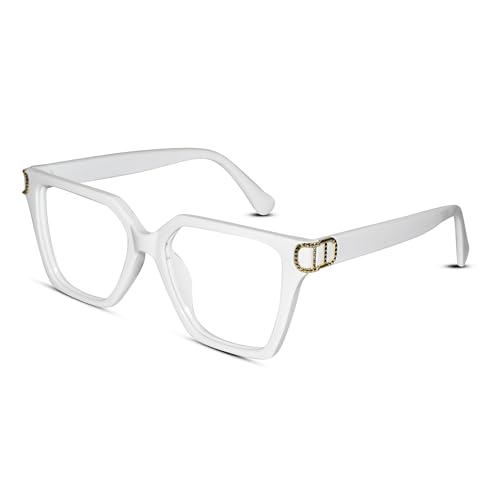 Image of LensKandy Bluecut Computer Glasses for Women | Anti-Eye Strain & UV Protection | | Stylish Medium Fit Eyewear for Digital Screens | Rectangular Frame | Lightweight & Comfortable