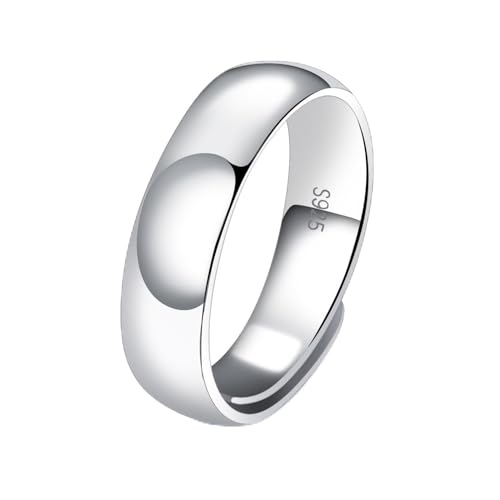 Bague de fiançailles en argent réglable pour homme au quotidien