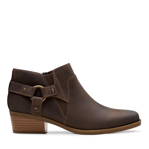 Clarks Women's Danyelle Gema Taupe Oily Leather 9 Medium