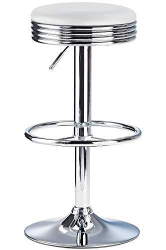Costantino American Diner Style Tabouret de bar Blanc