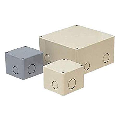 未来工業 プールボックス 正方形 ノック付 高耐候性・耐衝撃性HI 120×120×80mm ベージュ 1個のサムネイル