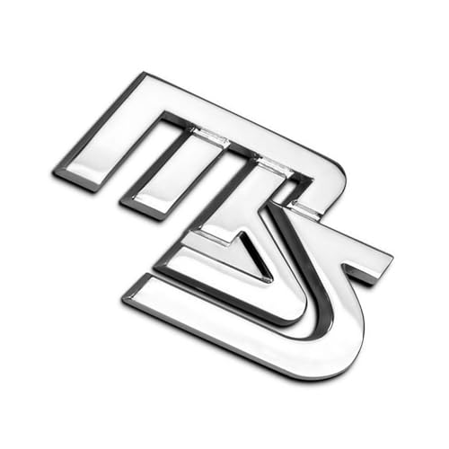 ARKOSKNIGHT MS Rear Trunk Mazzda Speed Emblem Decor Badge Decal Compatible with Full Range of Mazzda 3 6 CX MX Miata, etc (M-S Chrome)