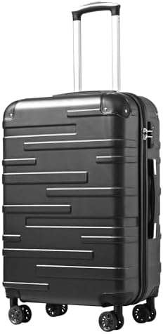 Coolife Hardside Carry-On Luggage with TSA Lock, Spinner Wheels, ...