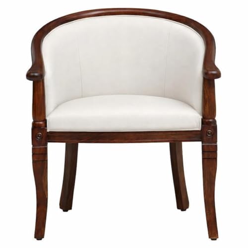 Image of Solid Wood Arm Chair for Living Room Honey Oak Finish Wooden Armchairs Home Decor Furniture New (Walnut Colour)