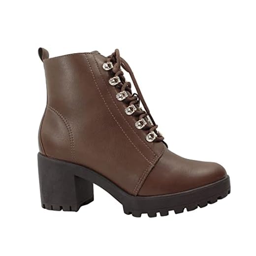 Bota Ramarim 2256103 Cano Curto Coturno Salto Tratorada Feminina