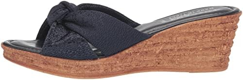 Tuscany Women's Jolanda Wedge Sandal, Navy Crepe, 8 | Image 7
