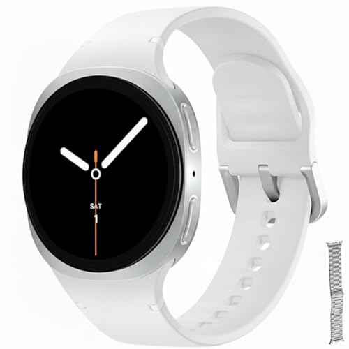 Samsung Galaxy Watch 8 (2025) Bluetooth Smartwatch, US Version – Fitness & Sleep Tracking,Heart Rate Monitor, Android Compatible (Not for iOS) – with Extra Stainless Steel Band (Silver, 40mm)