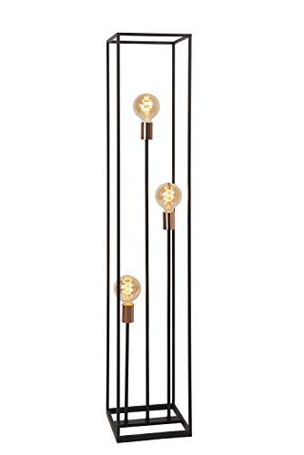 Lucide 08724/03/30 Lampadaire, Métal, E27, 120 W, Noir, Cuivre