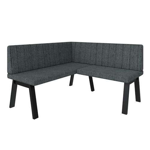 FURNISTAR Eckbank Akiko Metal A - Eckbankgruppe für Ihrem Esszimmer, Küche modern, Sitzecke, Essecke. Perfekt für Küche, Büro und Rezeption. Solide und Starke Verarbeitung. (130x130-Inari96)