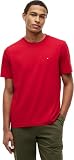 Tommy Hilfiger Camiseta de Manga Corta Hombre Seasonal Solid tee con Cuello Redondo, Multicolor (Medium Red), M