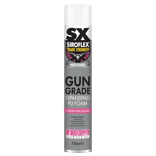 SX Siroflex PU Gun Grade Expanding Foam – Gap Filler for Fixing and Insulating with Polyurethane Quick Drying Performance – 750ml