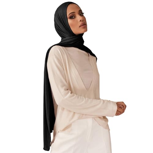 Muslin Hijab Scarf for Women Long Headscarves Solid Head Wraps Soft Pashminas Shawls