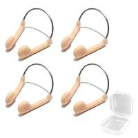 WOLMIK Schwimmen Nasenclip, 4 Packungen aus Silikon mit Nasenspitzen, feststeller und zuverlässig, für Schwimmen, wasserdicht, für Erwachsene Anfänger oder Profi