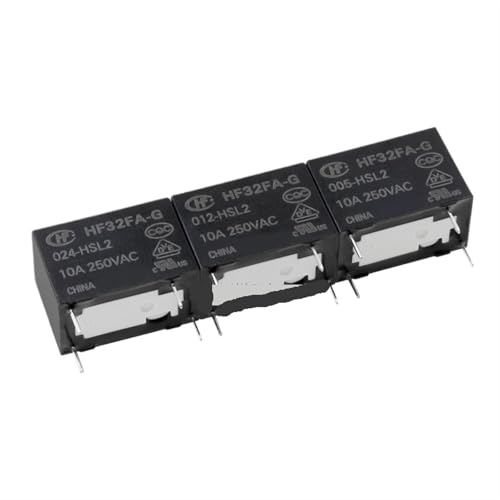 Relais HF32FA-G-005-HSL2 5V 10A pour circuit imprimé et domotique - Lot de 5 pièces