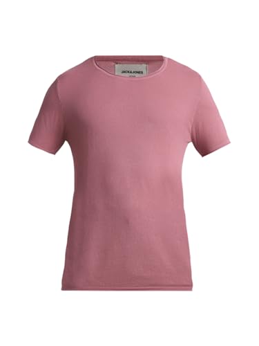 Image of JACK & JONES Short Sleeves Round Neck Cotton Raw Edge Slim Fit T-Shirt