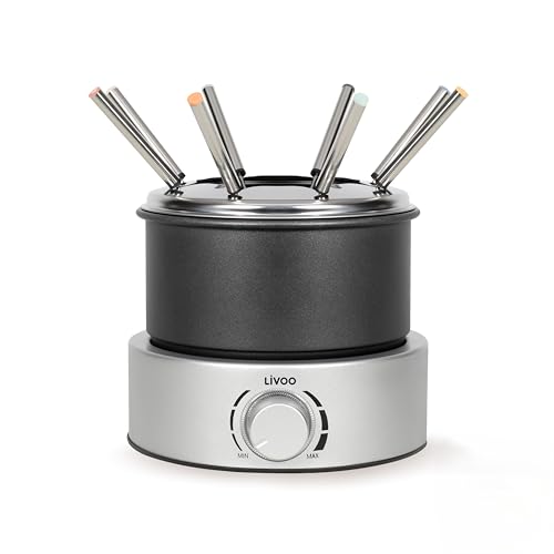 Livoo - Appareil à fondue électrique DOC333-800 W, 2.4L, sans PFAS, 8 personnes