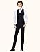 Marvelous World Boys Stylish Tuxedo Suit Set Black Youth Size 18
