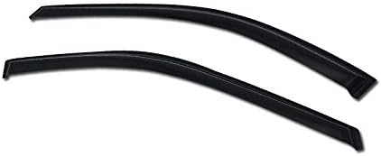 Non-in Channel Smoke Window Deflector Visors Sun/Rain Guards 2Pcs Front Windows Compatible with 1996–2007 Dodge Caravan/Grand Caravan & 2000–2003 Chrysler Voyager | Acrylic Vent Shades