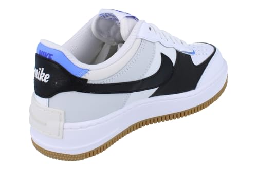 Nike Womens Air Force 1 Shadow Trainers DZ1847 Sneakers Shoes (UK 4 US 6.5 EU 37.5, White Royal Pulse Black 109)