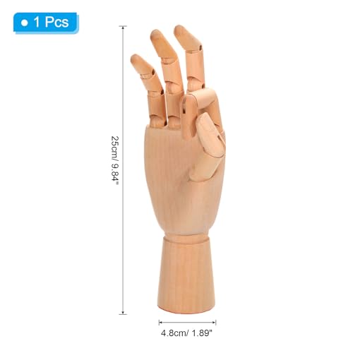 PATIKIL 10" Wooden Hand Model - Image 2