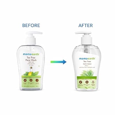 MAMAEARTH Tea Tree Face Wash with Tea Tree & Neem 8.45 Fl Oz (250ml)