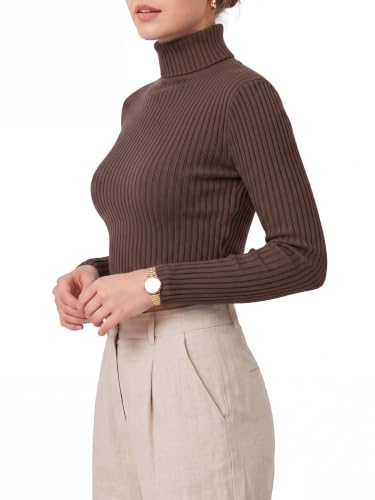 Image of MixMatchy Women's Cropped Ribbed Turtleneck Sweater