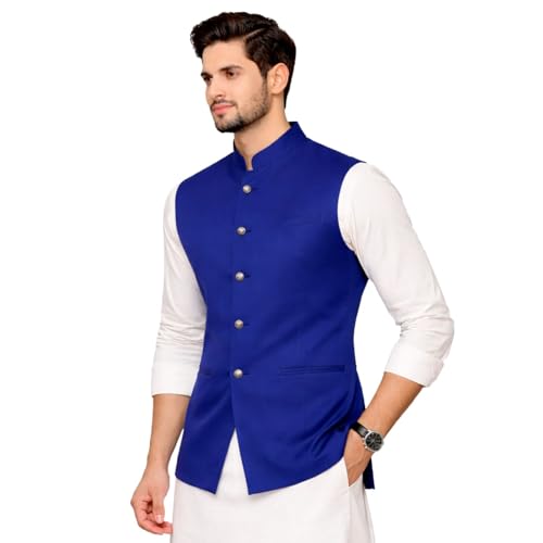 Image of DesignerBin Men's Nehru jacket Waistcoat, Modi Jacket with Beautiful Color
