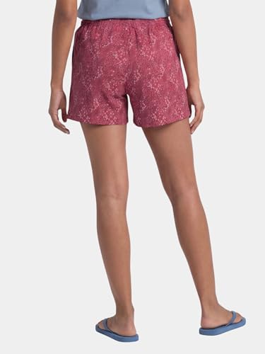 Image of Enamor Drawstring Mid Thigh Length Mid Rise Basic Shorts - Relaxed Fit, Super Soft Cotton - E062