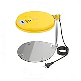 Calentador para gallinero 45 W, redondo, temperatura ajustable (10–65 °C) con pantalla digital e iluminación LED cálida, apto para 15 pollitos/patitos/aves domésticas, Z03