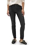 Middle Waist mit Slim Legs ist eine beschichtete Damenhose mit leichtem Glanz